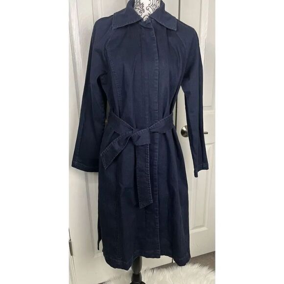 H By Halston Women’s‎ Blue Denim Trench Dress Size 8 - Picture 1 of 12